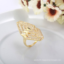Popular Fashion Gold-Plated Specail Shape Diamond Jewelry Ring in Nickel Free for Women 10263